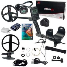 XP DEUS II FMF Metal Detector with 9  FMF Search Coil, Remote  BH-01 Bone Condu