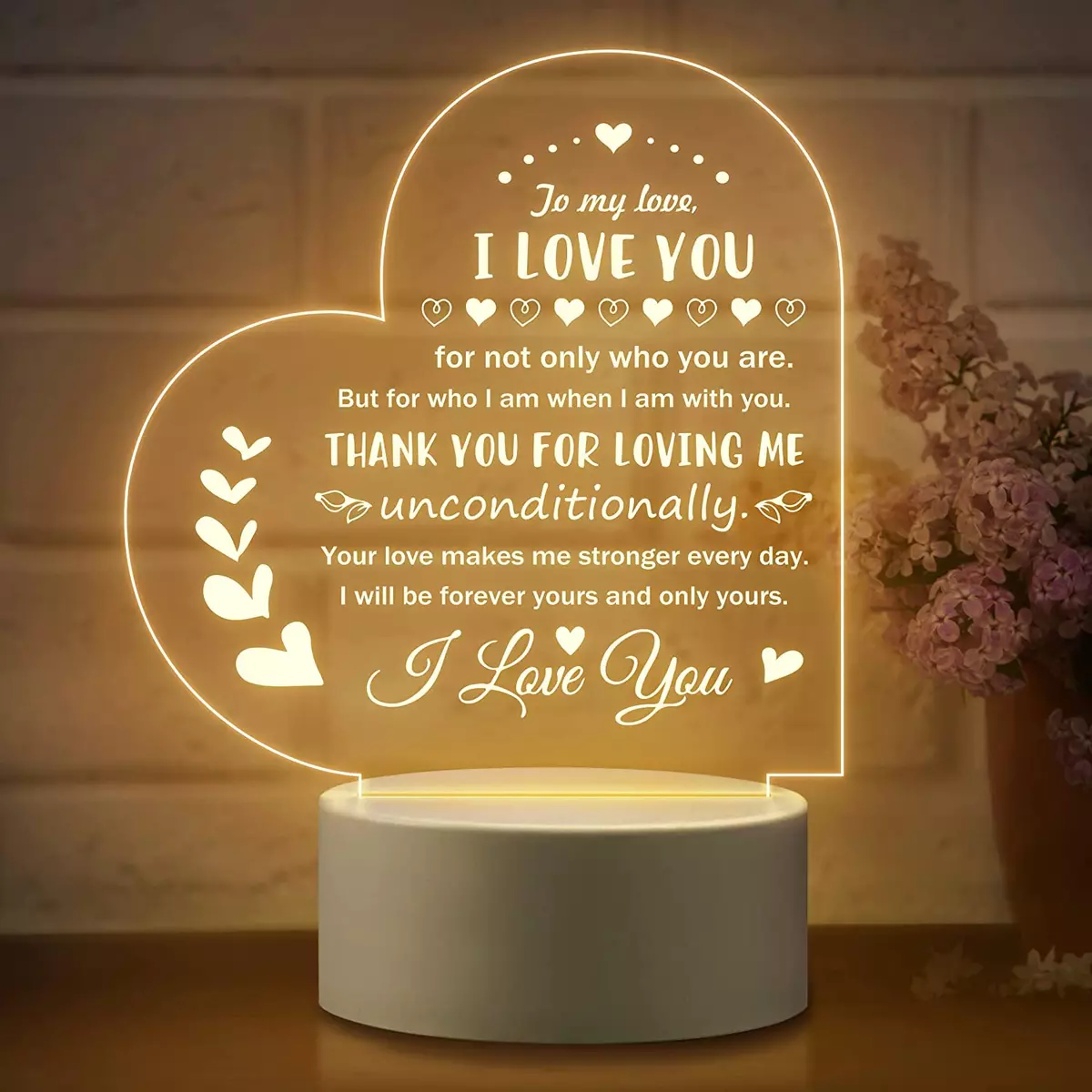 Romantic Gifts for Her Anniversary, Birthday Gifts for Wife Husband  Girlfriend B