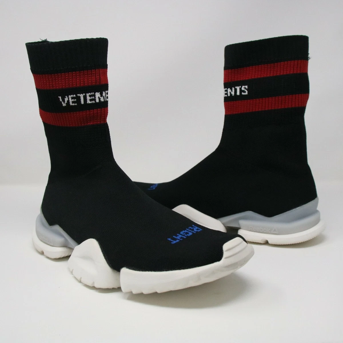 Time Vetements Reebok Socks Sneakers Extremely Rare Authentic Men 9 US