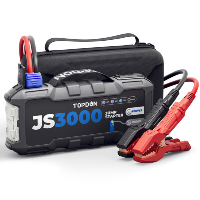 TOPDON JS3000 Jump Starter & Battery Tester 3000 Peak Amps 12 Volt