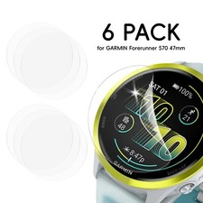 6-PACK Screen Protector designed for Garmin Forerunner 570 47 mm , TPU HD Film