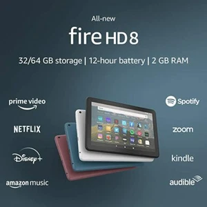 Incendie du comprimé 8" HD l'affichage, 32 GB, conçu pour les divertissements portables.