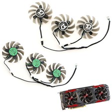 Set of 3 Fan Cooler Fan For DATALAND RX480 8GB Red Devil GA81B2U Graphics Card