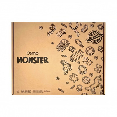 Osmo Monster Lernspiel Set mit Zeichenbrett, Stiften & Grab & Go Case rot