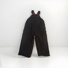 Vintage Oshkosh B Gosh 24 Mths Vestbak Corduroy Black Overalls Fleece Lined Cord