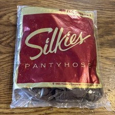 Silkies Pantyhose 1993 TLC Medium Mocha, Cotton Crotch NEW Made in USA