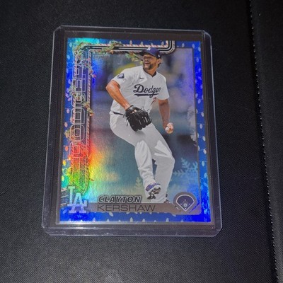 2025 Topps Holiday Baseball #H126 CLAYTON KERSHAW BLUE FOIL