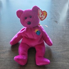 Ty Beanie Babies Millenium Bear Retired 1999 Pink Original Plush with Tags
