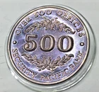 Rare Vintage Security Pacific Bank 1oz 999 Fine Silver Bullion Round Toned
