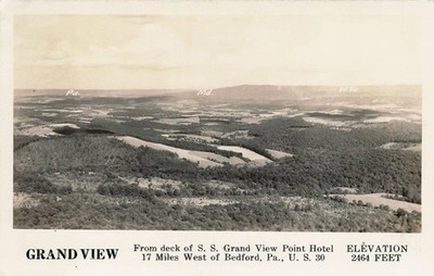 Grand View Point Hotel PA MD WV Multi-State Vista RPPC Postcard US 30