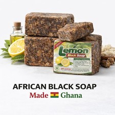 3 x 1 lb Raw African Black Soap Bar 100 Pure Natural Organic Ghana Bulk BEST 