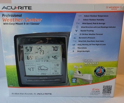 AcuRite Professional Weather Center With 5-In-1 Sensor Wireless Indoor/Outdoor T