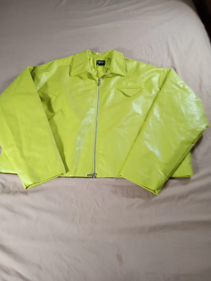 Chaqueta Boohoo Hombre Amarillo Neón Talla XL Foto 2 de 4