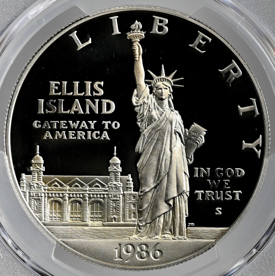 1986-S $1 OLYMPIC PROOF SILVER DOLLAR COMMEMORATIVE PCGS PR70 DCAM #49031878 - Image 2 of 4