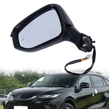 Left Driver Side Mirror For 21-24 Toyota Venza Blind Spot Floor Lamp Turn Signal