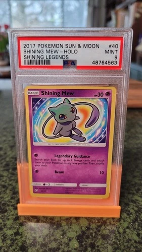 Shining Mew Holo Rare Card 40/73 Near Mint Condition, Shining Legends PSA 9