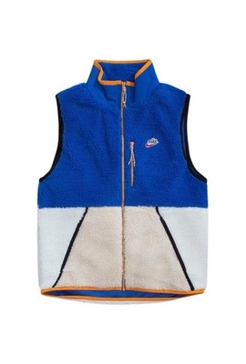 NEW Nike Mens NSW Sherpa Fleece Winterized Vest CD3142-480 ROYAL BLUE XXLARGE