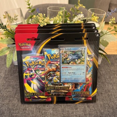 Pokémon TCG - Mega Evolution Triple Blister Pack - Random Art Brandneu & Sealed