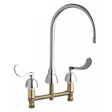 Chicago Faucet 786-Gn8ae73abcp Gooseneck Kitchen/Bathroom Faucet, Manual, 8"