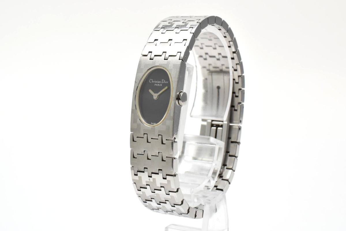 EXCELLENT+5] Christian Dior D70-100 Black Dial Quartz Women's
