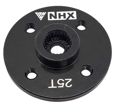 NHX RC Round Aluminum Servo Horn -25T - Black