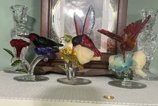 3 Garden Treasures Of Sparkling Elegance, Crystal Collection Hummingbirds