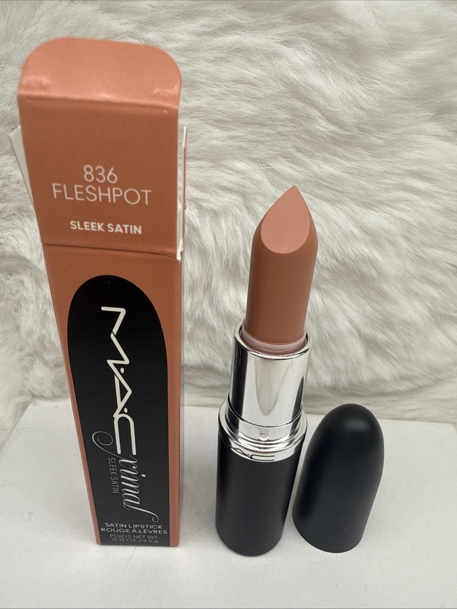 MAC Macximal Sleek Satin Lipstick #836 FLESHPOT 0.12oz./3.5g Full