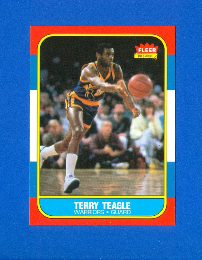 1986/1987 Fleer Basketball#107 Terry Teagle 86/87 Set Break RC Rookie Card NM/MT