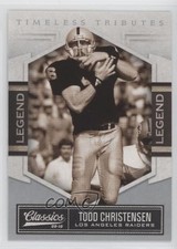 2010 Panini Classics Legend Timeless Tributes Silver 11/100 Todd Christensen g1z