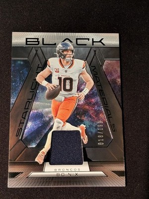 2025 Panini Black #SMA-BNI Bo Nix Starlight Materials Royal #/199