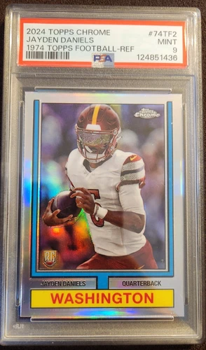 2024 Topps Chrome - 1974 Topps Football Jayden Daniels #74TF-2 Refractor (RC)