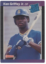 1989 Donruss - Rated Rookie Ken Griffey Jr #33 *Denotes on Back (RC)