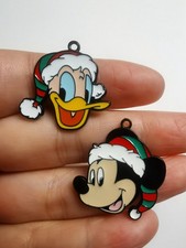 Lot cartoon Christmas mickey duck Pendant DIY earring Necklace Jewelry Making