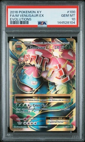 M VENUSAUR EX 2016 POKEMON XY EVOLUTIONS RARE 100/108 PSA 10