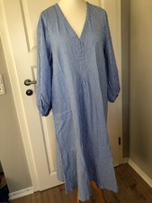 neu H&M Maxikleid Sommerkleid Gr. 40 blau weiß gestreift Ballonärmel