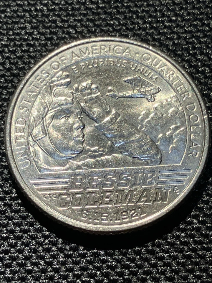 Rare 2023 P-Error Bessie Coleman quarter error “In Cod We Trust” - Image 2 of 3