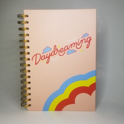 Daydreaming Graphic Spiral Bound Hardcover Notebook Journal w/ Ruled Dated Pages