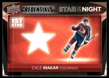 2021-22 Upper Deck Credentials #1S-9 Cale Makar Star of the Night: First Star