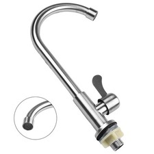 Sleek Stainless Steel Kitchen Faucet Tap for Cold Water Best for Longevity