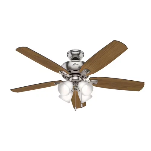 Amberlin 52 In. Indoor Brushed Nickel LED Ceiling Fan with Light Kit - Picture 12 of 12