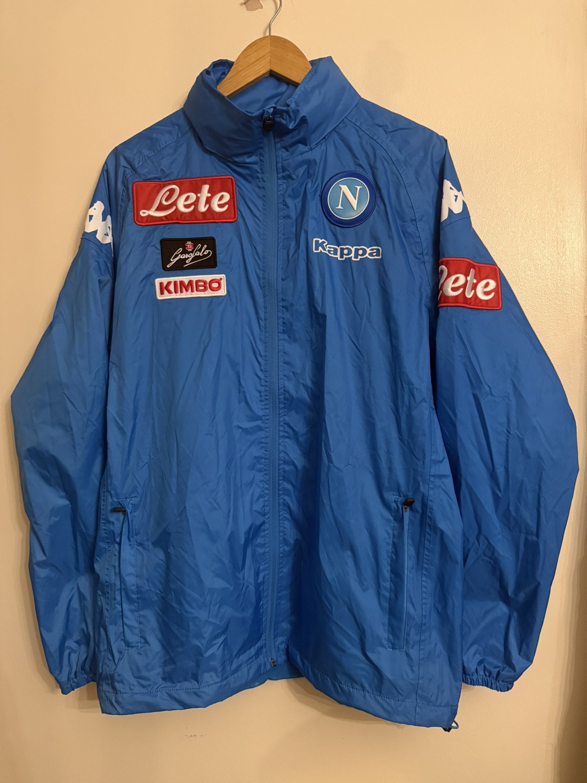 Napoli 16/17 Player Issue/Worn Football Jacket Large Original Kappa Shirt Jersey