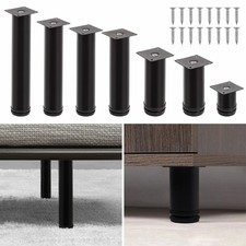 4 x Adjustable Furniture Legs Leveling Feet Metal for Sofa Beds Cupboard Cabinet