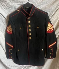 USMC US Marine Corp Dress Blue Jacket Coat Enlisted DSCP Crown Clothing
