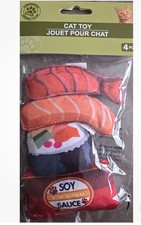 Cat Toys SUSHI Shaped Pillows 1ea 4-Pack Greenbrier Kennel Club-Brand New-