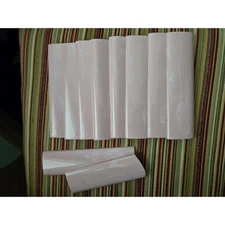 BULLNOSE CAP Pink Carnation Styrene Wall Tile Bullnose Cap 8 Pcs plastic vtg new