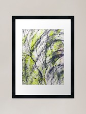 Image of abstract charcoal on paint Framed A Framed Wall Art Poster Canvas Print Picture