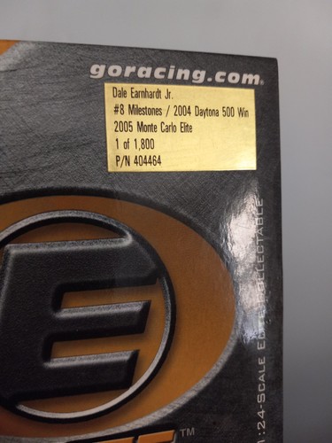 Dale Earnhardt Jr. 2005 RCCA #8 Milestone/2004 Daytona Win Monte Carlo Elite - Picture 2 of 6