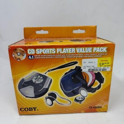 Coby CD Sports Player Value Pack RARE! CX-CD585C - ONLY LISTING ON EBAY