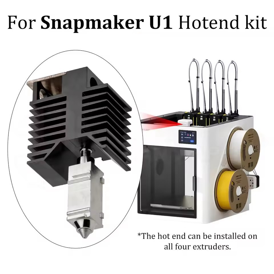 0.2mm/0.4mm Hotend Kit For Snapmaker U1 Hardened Steel Nozzle 3D