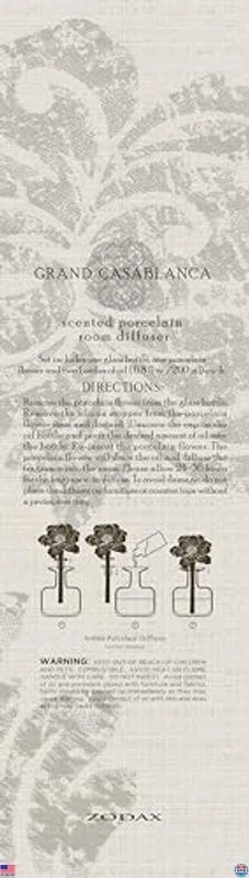 Reed Diffuser Home Fragrance Oil - Porcelain Flower Design, White Rose, 6.76 Oz - Image 3 of 4